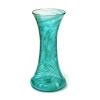 Tall Teal Art Glass Chimney Vase